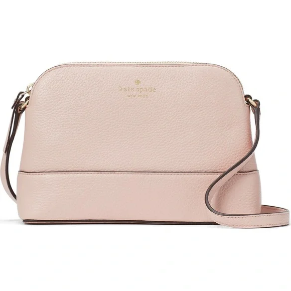 NEW KATE SPADE Leather Blush Pink Southport Ave Hanna Crossbody Bag zip closure - Picture 4 of 11